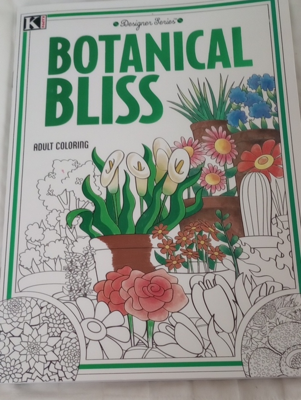 🇺🇸$5 Bundled NWT KAPPA DESIGNER SERIES Botanical Bliss Adult Coloring Book